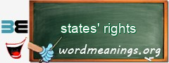 WordMeaning blackboard for states' rights